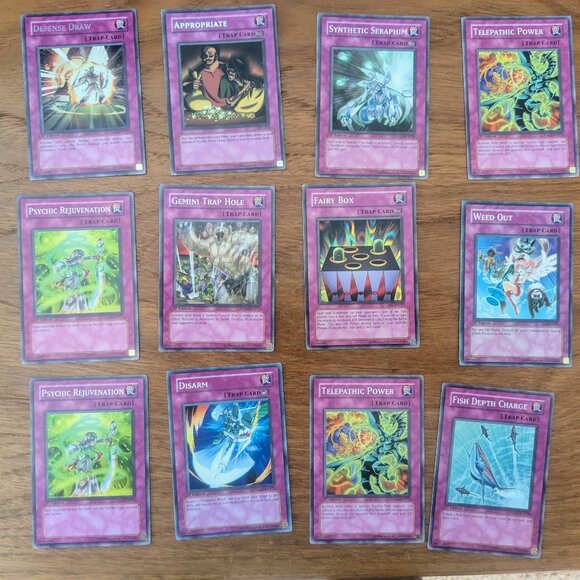Lot of 12 YuGiOh Trap Cards - Pokemon and Dungeons & Dragons Fans - Picture 1 of 1